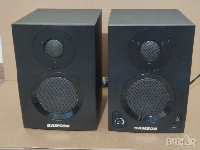 Малки активни мониторни тонколони Samson с bluetooth, снимка 3 - Тонколони - 52945680