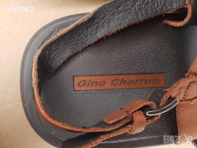 Мъжки сандали Gino Cherruti естествена кожа номер 42, снимка 3 - Мъжки сандали - 53855006