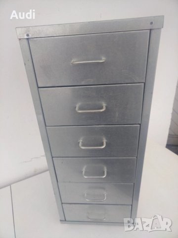 Метален шкаф за инструменти с  6 броя чекмеджета с дръжки. Мобилен на 4 бр колелца, снимка 9 - Куфари с инструменти - 52792644