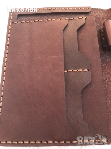 Калъф / портфейл за пътуване BURGUNDY COLLECTIVE, естествена кожа, ръчна изработка, ЮАР топ качество, снимка 6 - Портфейли, портмонета - 52109731