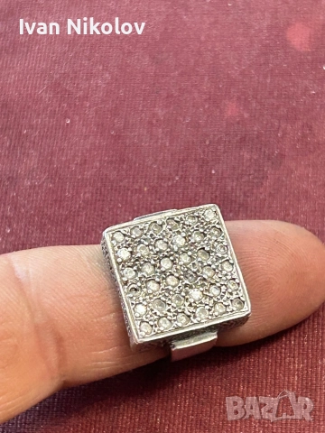 Дамски сребърен пръстен с цирконии, снимка 5 - Пръстени - 52902989