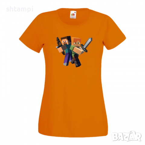 Дамска тениска Minecraft 6 Minecraft,Игра,Забавление,подарък,Изненада,Рожден Ден., снимка 11 - Тениски - 36520890