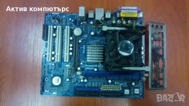 Дънна платка ASRock P4VM800 + CPU + Охладител + RAM Socket 478 /3+1 броя/