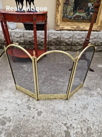 Чудесна антикварна английска решетка за пред камина , снимка 2 - Антикварни и старинни предмети - 50166609