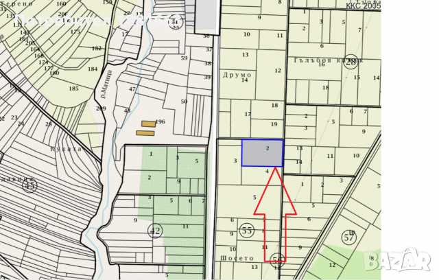 Земеделска земя в с. Безден с площ 5450 кв.м в непосредствена близост до регулация, снимка 1 - Парцели - 36309840