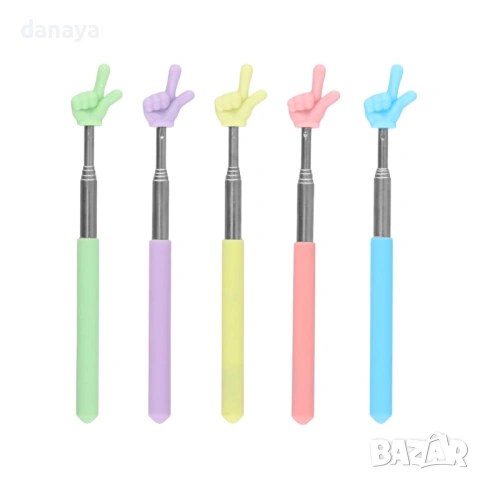 6444 Телескопична учебна показалка Ръчичка, 20–68 см, снимка 8 - Ученически пособия, канцеларски материали - 53807457