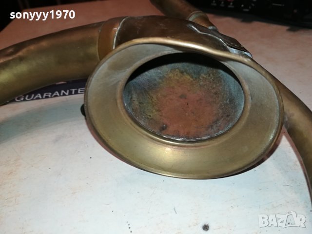 ТРЪБА КРЪГЛА МЕД МЕСИНГ ВНОС ФРАНЦИЯ 2509231835M, снимка 9 - Антикварни и старинни предмети - 42316559