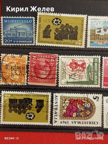 Стари пощенски марки от цял свят смесени ДАНИЯ, БЕЛГИЯ, АВСТРАЛИЯ за КОЛЕКЦИЯ 51596, снимка 2 - Филателия - 53227890