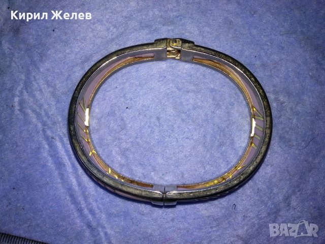 КРАСИВА МОДНА ВИНТИДЖ СТИЛ СТОМАНЕНА с АПЛИКАЦИИ АРТ ГРИВНА 37977, снимка 8 - Гривни - 40856249