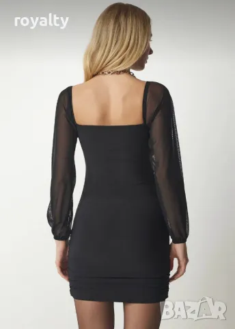 Черна дамска рокля , снимка 5 - Рокли - 49890155