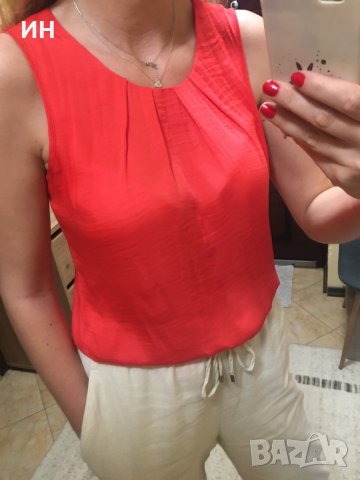 Лятна блуза в цвят Диня, снимка 13 - Потници - 33361864