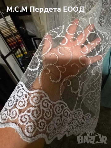 Нови модели плат дантела за тънки пердета , снимка 4 - Пердета и завеси - 44328550