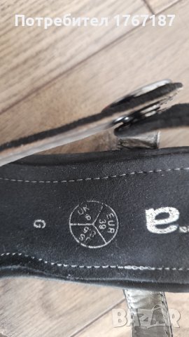 Дамски велурени сандали, черни естествена кожа, снимка 7 - Сандали - 41856832