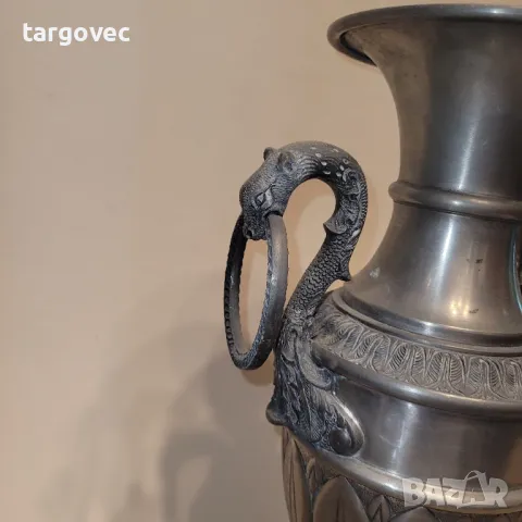 уникална калаена Драконова ваза, снимка 4 - Вази - 47403113