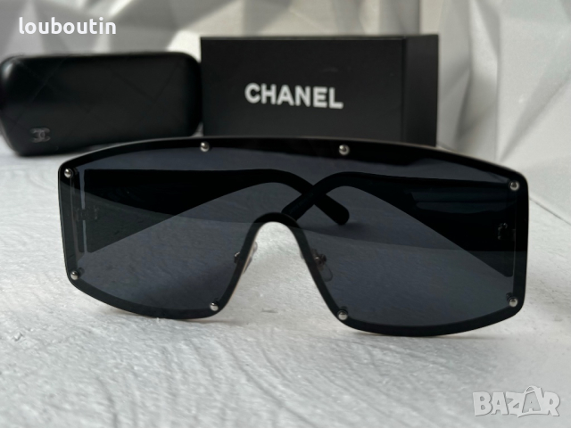 CH дамски слънчеви очила маска с лого, снимка 4 - Слънчеви и диоптрични очила - 44685631