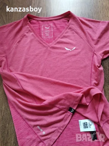 SALEWA PUEZ MEL DRY W V-NECK S/S TEE - страхотна дамска тениска КАТО НОВА ХЛ, снимка 6 - Тениски - 56094857