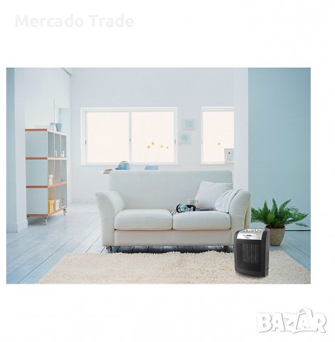 Керамична вентилаторна печка Mercado Trade, 1800W, 2 степени, Черен, снимка 4 - Отоплителни печки - 39650151