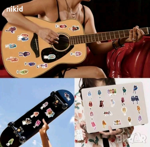 50 бр Rainbow High кукла кукли  самозалепващи лепенки стикери за украса декор картонена торта и др, снимка 4 - Други - 51334867