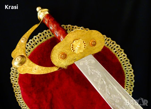 Сабя 90 см.,бронз,месинг,позлата,орнаменти. , снимка 6 - Антикварни и старинни предмети - 42099656