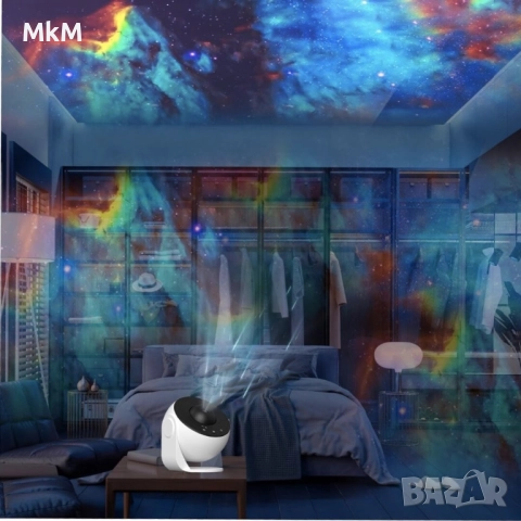 Звезден проектор, планетариум с 13 слайд диска и 360° въртене, снимка 8 - Плейъри, домашно кино, прожектори - 52449629