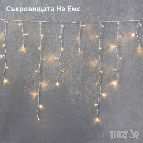 1️⃣2️⃣метра ➖️2️⃣5️⃣ Метра Висящи Коледни Лампи ТИП Завеса  Екстериор/ Интериор 8 Режима на Светене , снимка 4 - Други - 52234747