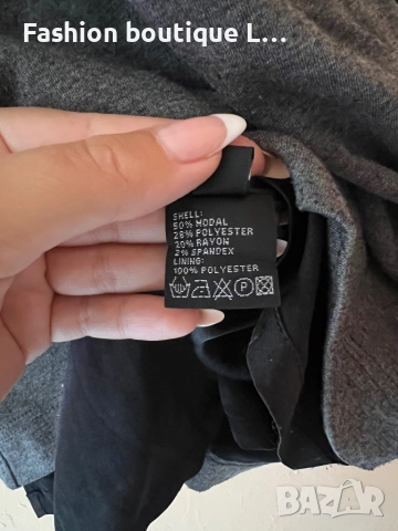 Сива рокля от материята модал и ръкави капаци с подплата подходяща за есента и зимата 38 размер 🩶🩶, снимка 7 - Рокли - 52075562