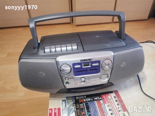 SONY CFD-V7 CD DECK RADIO 0803261921LCHERY1, снимка 2 - Радиокасетофони, транзистори - 53758246
