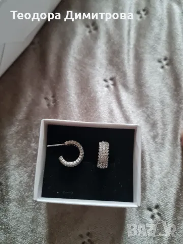 Дамски сребърни обеци, снимка 3 - Обеци - 49764901