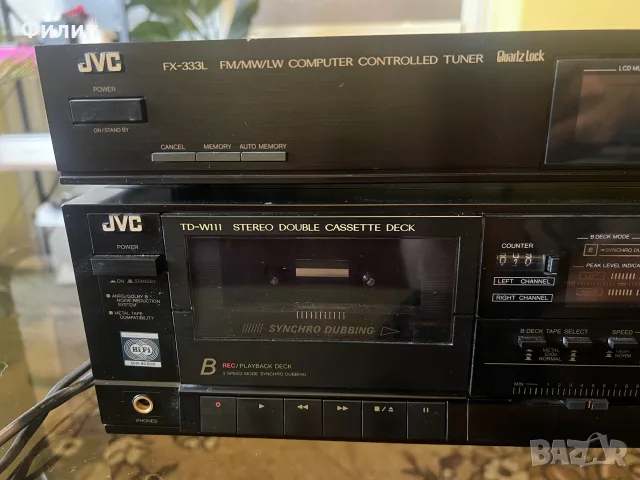 JVC Vintage Hi-Fi комплект – TD-W111 + FX-333L, снимка 2 - Аудиосистеми - 56150293