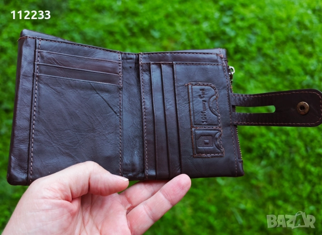 JEEP естествена кожа портфейл, снимка 2 - Портфейли, портмонета - 52672427