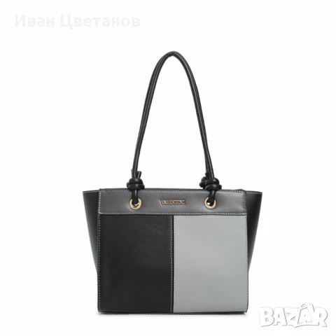 Елегантна дамска чанта с трицветен дизайн, снимка 5 - Чанти - 50870133