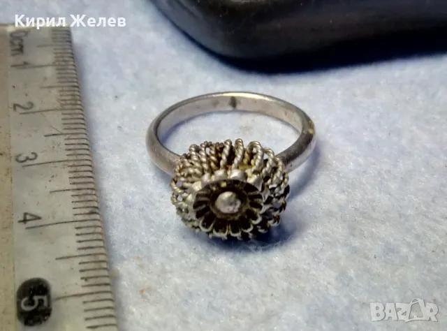 СТАРИНЕН ФИЛИГРАНЕН СРЕБЪРЕН ПРЪСТЕН СРЕБРО ВИСОКА ПРОБА РЪЧНА ИЗРАБОТКА 47960, снимка 4 - Антикварни и старинни предмети - 50057025