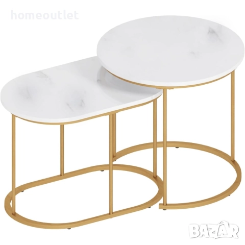 ПРОМОЦИЯ Помощни маси с атрактивен дизайн, к-кт от 2 бр. 10FJGSST09WH, снимка 3 - Маси - 52703937