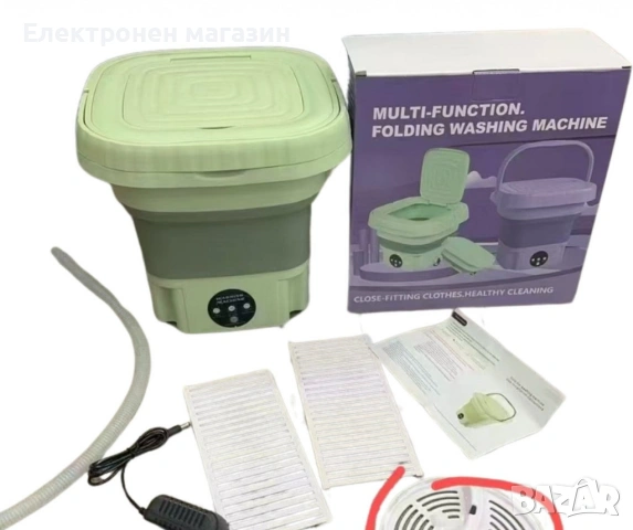 Електрическа компактна преносима пералня с горен отвор и контрол на докосване, снимка 6 - Перални - 53668867