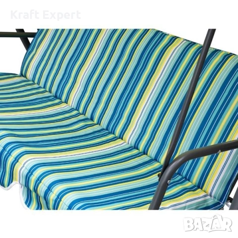 Триместна люлка Тоскана Лайм- регулируем сенник, с включена възглавница, снимка 3 - Градински мебели, декорация  - 53699406