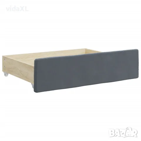 vidaXL Дневно легло с уширение и чекмеджета, без матрак, 100x200 см, снимка 10 - Спални и легла - 56146773