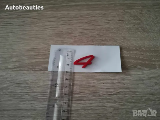 Порше Porsche 4 червен надпис емблема, снимка 3 - Аксесоари и консумативи - 48224819