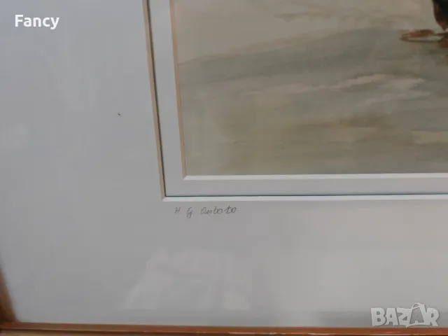 Литография в рамка, картина, снимка 4 - Картини - 48884625