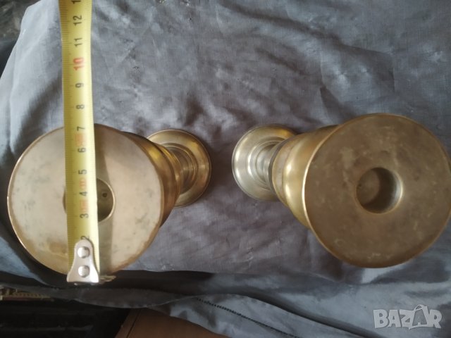 два посребрени свещници-комплект, снимка 3 - Антикварни и старинни предмети - 35765348