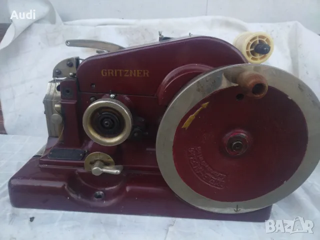 GRITZNER двойна машина за ръчно управление. Старинна, масивна за професионална употреба! Много масив