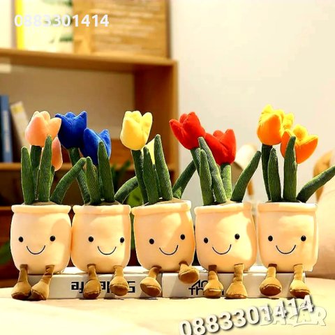 Плюшено цвете в саксия Букет , снимка 7 - Плюшени играчки - 41817267