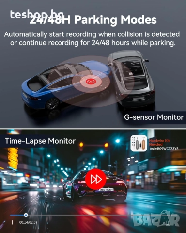 Автомобилна камера 4K предна и задна REDTIGER F9, снимка 3 - Аксесоари и консумативи - 52256574