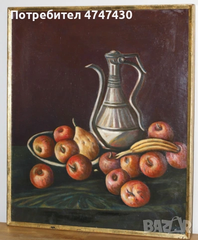 Стоян Домусчиев маслени бои картина натюрморт, снимка 9 - Картини - 53616576