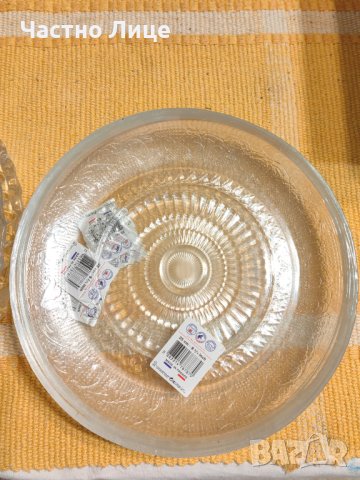 НОВИ! 5 Прекрасни Чинии Duralex + 2 Разкошни Кристални Плата, снимка 5 - Чинии - 41888148