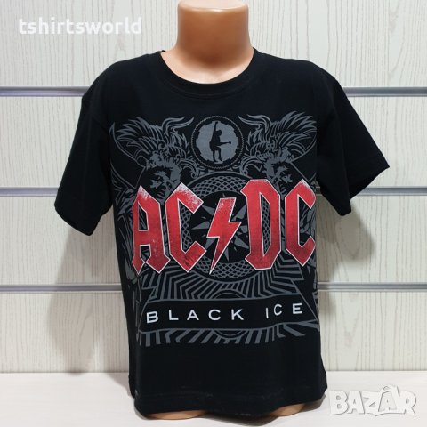 Нова детска тениска с дигитален печат на музикалната група AC/DC - BLACK ICE, снимка 6 - Детски тениски и потници - 40680106
