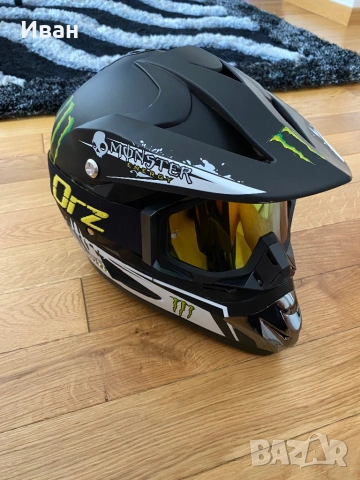 Кросова каска MONSTER, Full Face, DOT, Размер: М -Вело, Мото, Скутер, снимка 3 - Аксесоари за велосипеди - 53180943