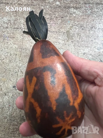 Ръчно рисувана тиква от Перу или Боливия, снимка 2 - Декорация за дома - 50780125