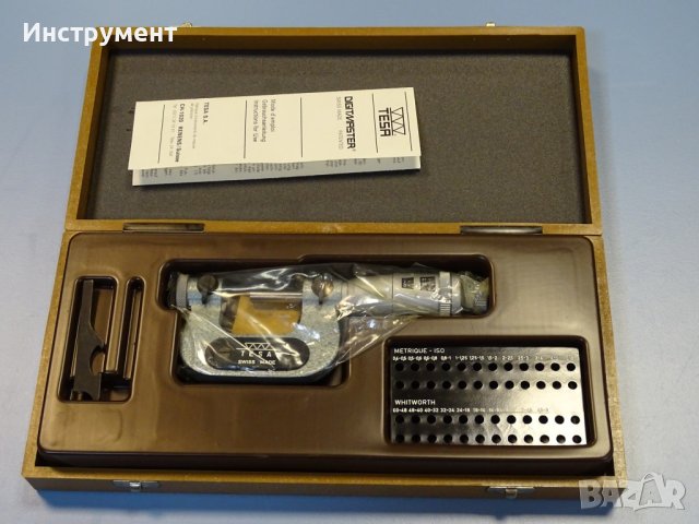 Микрометър резбомер TESA Digimaster 0-25 mm screw thread micrometer, снимка 10 - Шублери - 41226723