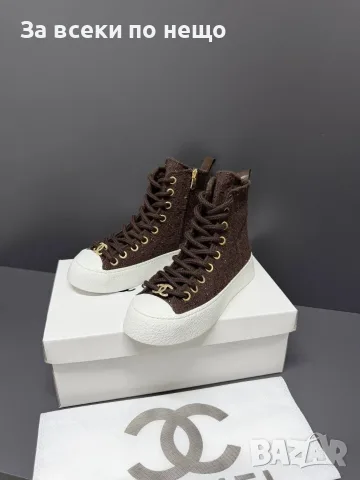 Chanel Дамски Боти Тип Спортно-Елегантни Кецове Шанел - Различни Цветове Код E179, снимка 6 - Дамски боти - 55948206