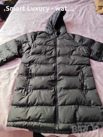 Мъжко черно зимно яке Cropp L размер , снимка 2 - Якета - 53082200